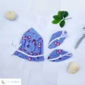 Newborn Baby Flannel Socks & Cap 02 Sets 100% Cotton [Hospital List Item]. 