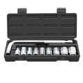 10pcs 1/2 (12.5mm) Auto maintenance tools combination socket set wrench set screwdriver set hexagon socket wrench set. 