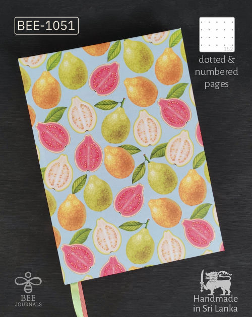 Handmade Bullet Journal - Dotted - A5 150gsm thick paper – Guava - Laminated Cover – (1051)
