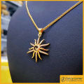 Gold Plated Chain & Pendant with stone Guaranteed 18 / 24 inch Stylish Design. 