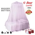 C four Superfit Square framed Mosquito Net for Twin Bed ( 6 x 6 ). 