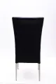 Modern Dining Chair with Black Vinyl Upholstery. 