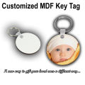 Customized Metal & Glass key tag. 
