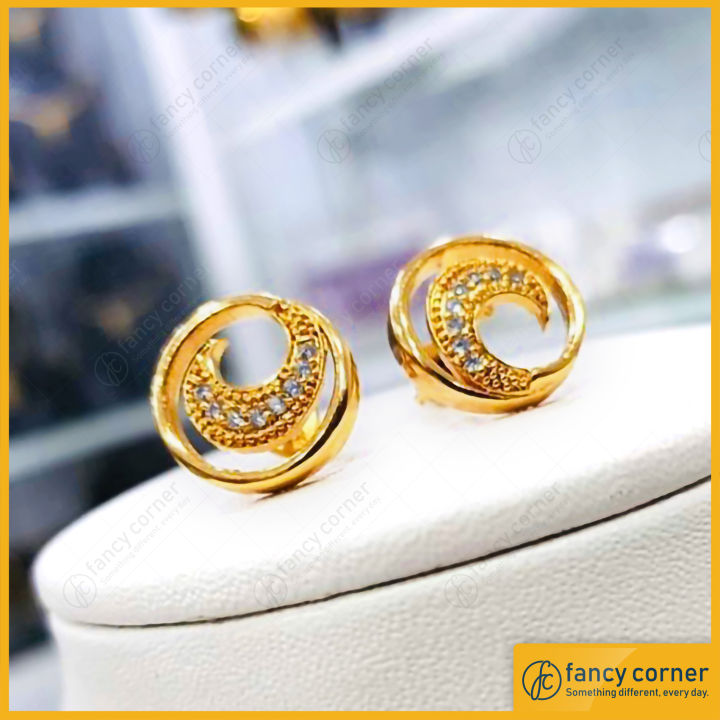 Gold%20Plated%20Guaranteed%20Derana%20Earring%20with%20White%20Stone%20-%20Image%202