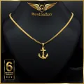 Gold Plated Bismark Mesh Link Chain with Ancor Pendant. 