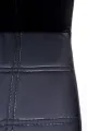 Contemporary Dining Chair With Black Vinyl Upholstery. 
