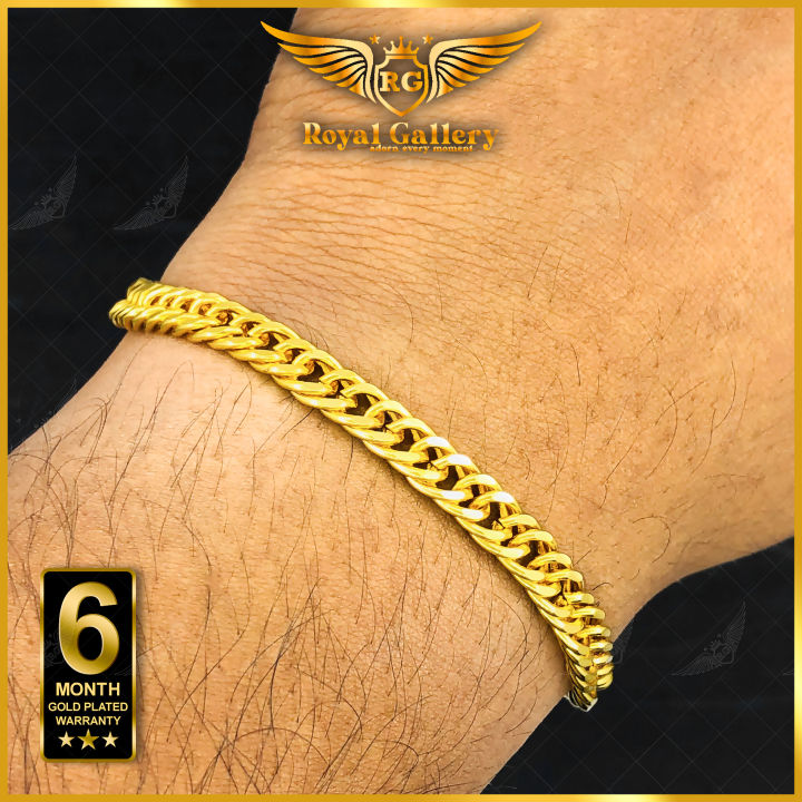 Gold%20Plated%20Miami%20Cuban%20Cut%20Bracelet%20Albert%20Long-Lasting%20Guaranteed%20with%20Free%20Gift%20Box%20RG-MB%20-%20Image%204