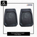 Universal Fit Rubber Bucket Car Carpet 5 Pcs Black Color. 