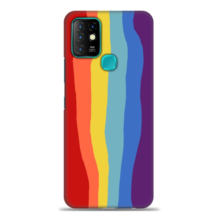 Back Cover For Infinix Hot 10 Rainbow Design