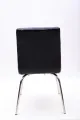 Contemporary Dining Chair With Black Vinyl Upholstery. 