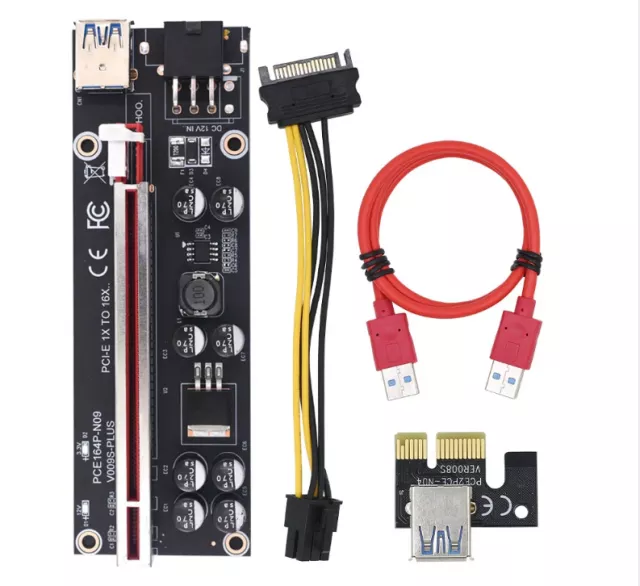 Power Plug Riser USB 3.0 PCI-E Riser Ver 009S Express 1X 4X 8X 16X Extender Riser ...