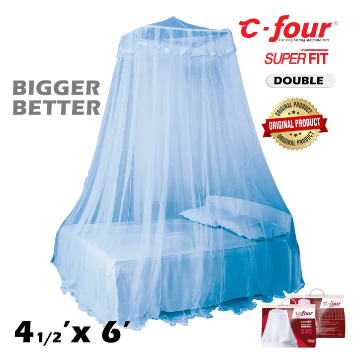 C four Superfit Square framed Mosquito Net for Double Bed ( 4 x 6 )