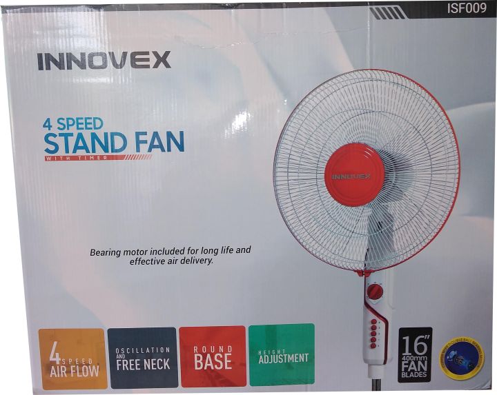 Innovex Stand Fan 16" 5 Blade Isf009