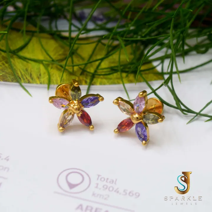 Earrings%20for%20Women%20Gold%20Dipped%20Flower%20Earrings%20for%20Girls,%20Precious%20Hypoallergenic%20Earrings%20for%20Sensitive%20Ears%20-%20Image%204