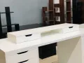 VTEC Modern LOUIS Monitor Riser/Laptop Stand/Storage Rack/With Lockers/Desk Organiser/. 