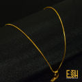 Gold plated 18/24 Inch Short Box Chain 01MM With Small Star Sun Theme Pendant. 