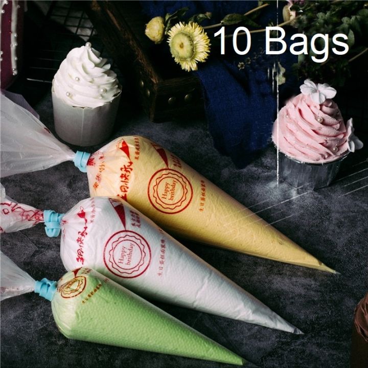 Set Disposable Piping Bag Icing Fondant Cake Cream Squeeze Cream Bag Dessert Decorators Pastry Tip Cake Tools 10/25/50 pcs