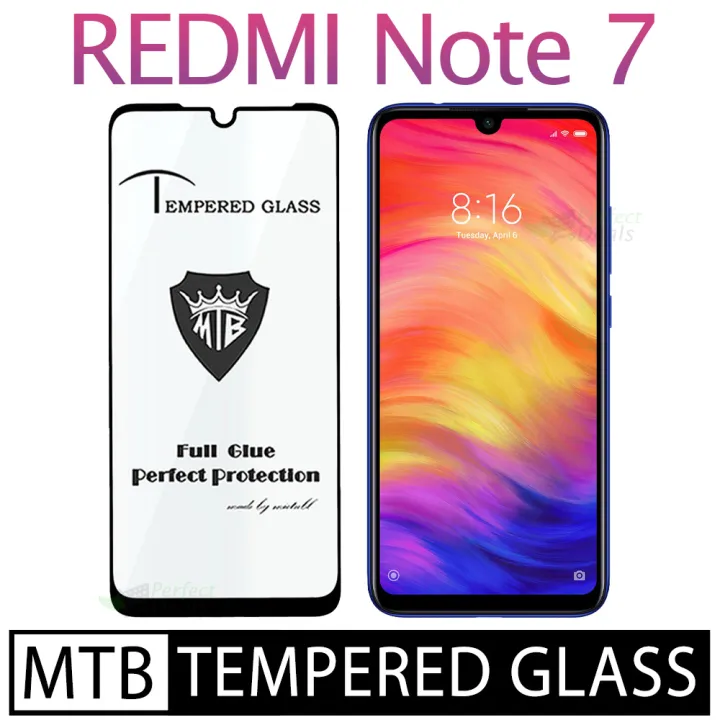 Genuine Redmi Note 7 Branded MTB High Quality Screen Protector Full Glue 9D Tempered Glass for Redmi Note 7