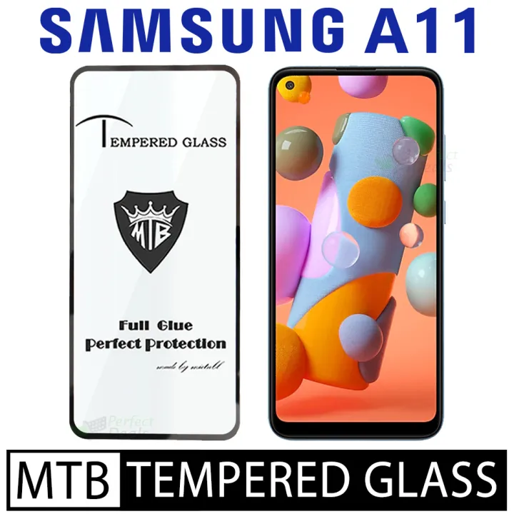 Lini Genuine Samsung Galaxy A11 Branded MTB High Quality Screen Protector Full Glue 9D Tempered Glass for Samsung Galaxy A11