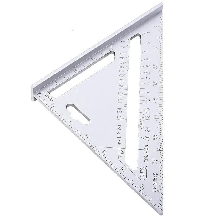 Clover%207inch%20Carpentry%20Tool%20with%20Sunken%20Scale,%20Aluminum%20Alloy%20Speed%20Square,%20Woodworking%20Ruler,%20Triangle%20Ruler%20(%20Grade%20-%20A%20)%20-%20Image%207