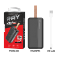 GADGET MAX 30000mAh RAY HANGER 2.4A POWER BANK(5V/2.1A) (OUTPUT-2USB/INPUT-MICRO/TYPE-C), 30000mAh Power Bank, 2.4A Power Bank, Power Bank For All. 