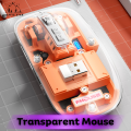 Multi 3 Device Mode Wireless Mouse Transparent Computer Mice Dual BT5.1 2.4G Adjustable DPI Magnetic Removable PC PS4 PS5 Silent Mouse. 