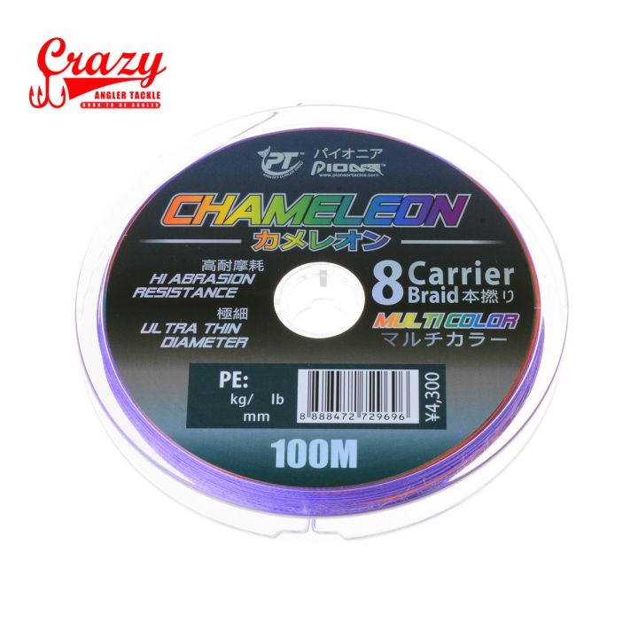 PIONEER CHAMELEON X8 PE BRAIDED FISHING LINE 100M