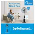 Midea Recharable Stand Fan(18)Inches, MFS180D0APKH. 