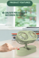 Double Motor Folding Table Top Fan With Detachable 18650 Battery. 