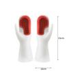 1 Pair Silicone Dishwashing Gloves Non-slip Dish Washing Gloves Oven Mittens Cooking Gloves Kitchen Cleaning Brush. 