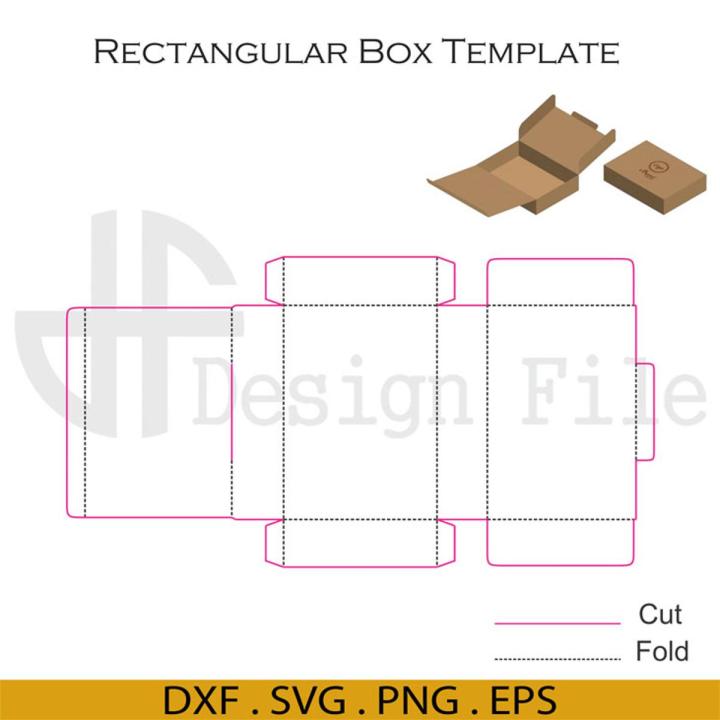 [ SVG, DXF, EPS, PNG ] 5 design DIY paper box template (Bundle-2 ...