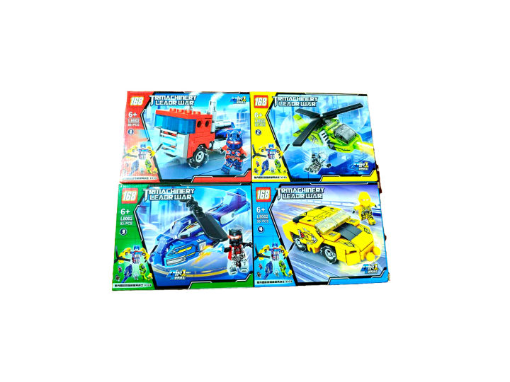 Golden Pyae Lego Copy 168 Brand Brick Toys Transformer Robots 4in1 Set (80-100pcs)