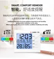 CHIGO Clock, Room Thermometer with Humidity Incubator Meter | Accurate Temperature Indicator | Wall Mounting LCD Digital Clock | Automatic Backlight (Blue Light) and No Backlight | Day with Date | Comfort Remider. 