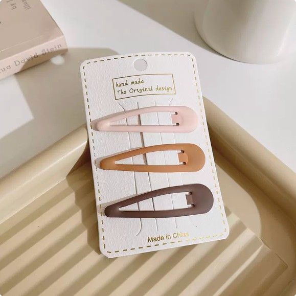 (%20Sweet%20Girl%20)%20INS%20Korea%20Cute%20girl%20hair%20clip%20hairpin%20set%20Nude%20color%203%20pieces%20-%20Image%203