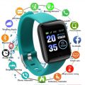 116 PLUS Smart bracelet Smart Watch Color screen Waterproof heart rate Blood pressure monitoring Wireless Bluetooth exercise meter watch. 