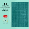 A1 Cutting Mat | Cutting Pad | Craft Cutting Board | Non-Slip Surface For Fabric | Double Sided Line Guides Self Healing Craft Mat | Desk DIY Handmade Stickers Cutting Plate Office Supplies | PVC Patchwork Cut Pad Durable Patchwork Tools. 