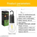 ADL-T01 Hanging Camping Lamp Unbreakable Waterproof with Rechargeable Battery, 3 Light Modes, Decorative Design with Type C USB Charging for Hiking, Emergency, Household, Car Repairing. 