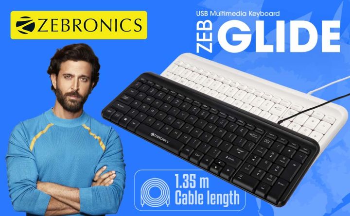 ZEBRONICS%20Zeb-Glide%20USB%20Wired%20Multimedia%20Keyboard%20for%20PC/Laptop%20with%20Rupee%20Symbol%20Key,%20Plug%20&%20Play,%20Gold%20Plated%20USB%20Connector%20(GLIDE%20BLACK)%20-%20Image%2010