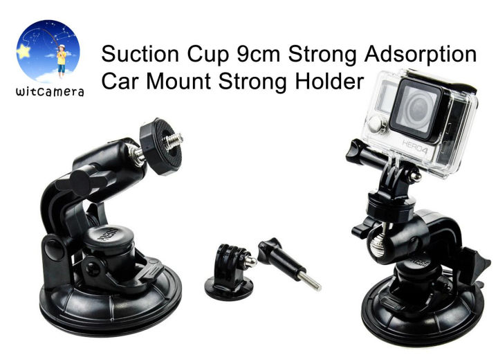 (Preorder) 9cm Strong Adsorption Car Mount for GoPro Hero Series, SJCAM, Xiao YI Suction Mounts, Strong Holder, 9cm Suction Cup. High-power absorption car mount for GoPro Hero all models, SJcam, Xiao YI mounts.
