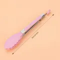 Stainless Steel Food Clamp Kitchen High-temperature Resistance Steak Food Clip Silicone Heat Resistant Barbecue Clamps. 