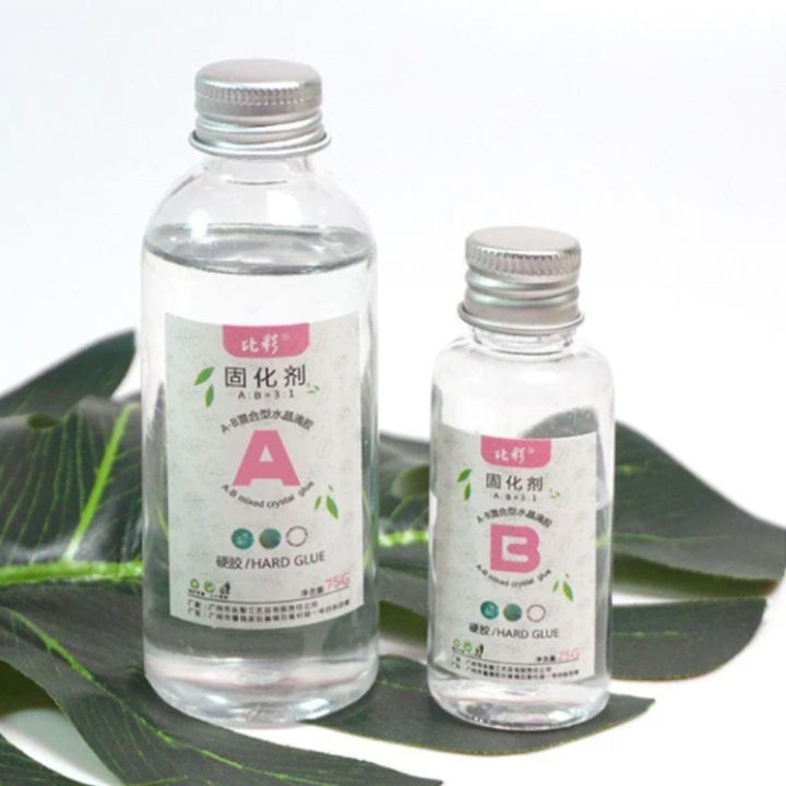 Transparent Resin Epoxy High Adhesive 3: 1 A&B Crystal Glue Jewelry Making 100ML