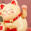Japanese lucky cat Solar cell energy (အခန်းတွင်းအလှဆင် လာဘ်ခေါ်ကြောင်ရုပ်). 