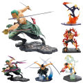 (Preorder) One Piece Figure 3 Pieces Luffy 10cm Roronoa Zoro Anime Figure Highest Anime Cartoon PVC Model Toys for Children ကလေးကစားစရာအရုပ်. 