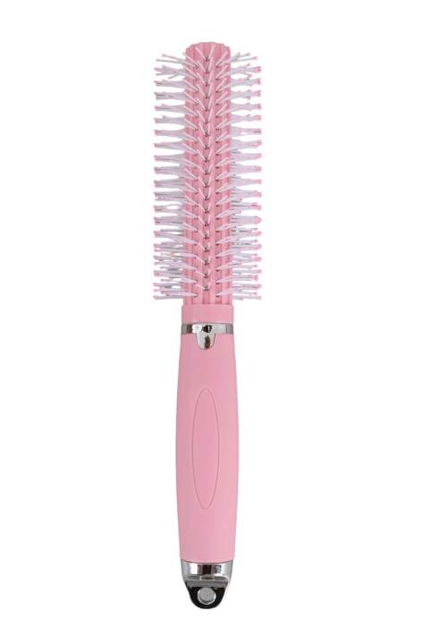 Cylinder Curly Hair Comb Plastic Handle Round Roll Hair Brush Anti-Static Daily Salon Styling Wavy Hair Round Comb Hairbrush Hairdressing Tool for Women Girl Gift