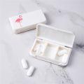 Pill Cases Pills Box, Set Pill Storage Box Fashion Element Waterproof 3 Grids Rectangular Tablets Splitter Case for Home Pill Seal Box. 