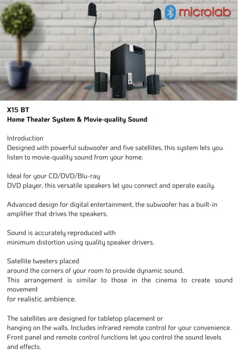 (Preorder)%C2%A0Microlab%20X15BT%205.1%20speaker%20system%20with%20Bluetooth%205.0%20and%20microphone%20input%20for%20karaoke.%20Includes%20two%20stands%20-%20Image%203