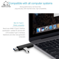 Multi-function 5 In 1 USB 2.0 Type C Memory Card Reader OTG Reader Adapter. 
