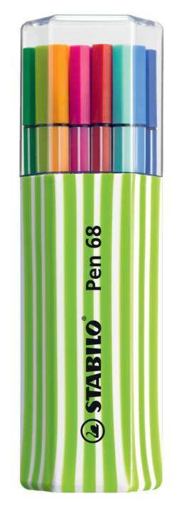 STABILO Pen 68 Fibre Tip Pens Marking Highlighter Pen and Text Markers