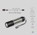 USB Rechargeable Multifunction Mini Flash Light Portable Aluminum Inspection Torch Light 6 Brightness Modes Handle Camping Hiking Flashlight with Clip. 