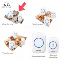 CACAZ wireless doorbell,  DC wireless doorbell, operating range 30 meters Battery Version ကြိုးမဲ့လူခေါ်ခေါင်းလောင်း. 